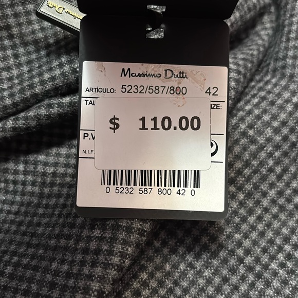 Massimo Dutti 100% Wool Checkered Wrap Skirt - Picture 6 of 6